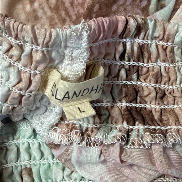 Island Haze Multicolor Patterned Ruffle Shorts - Picture 4 of 4